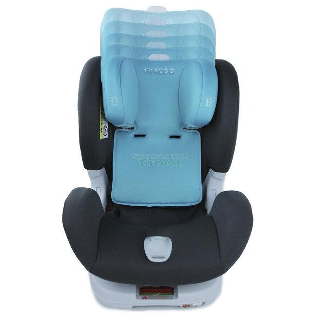 Автокресло "TOREGO" DRIVE JM05  (от 0 до 25 кг с системой ISOFIX) съемная база Серый/Бирюзовый
